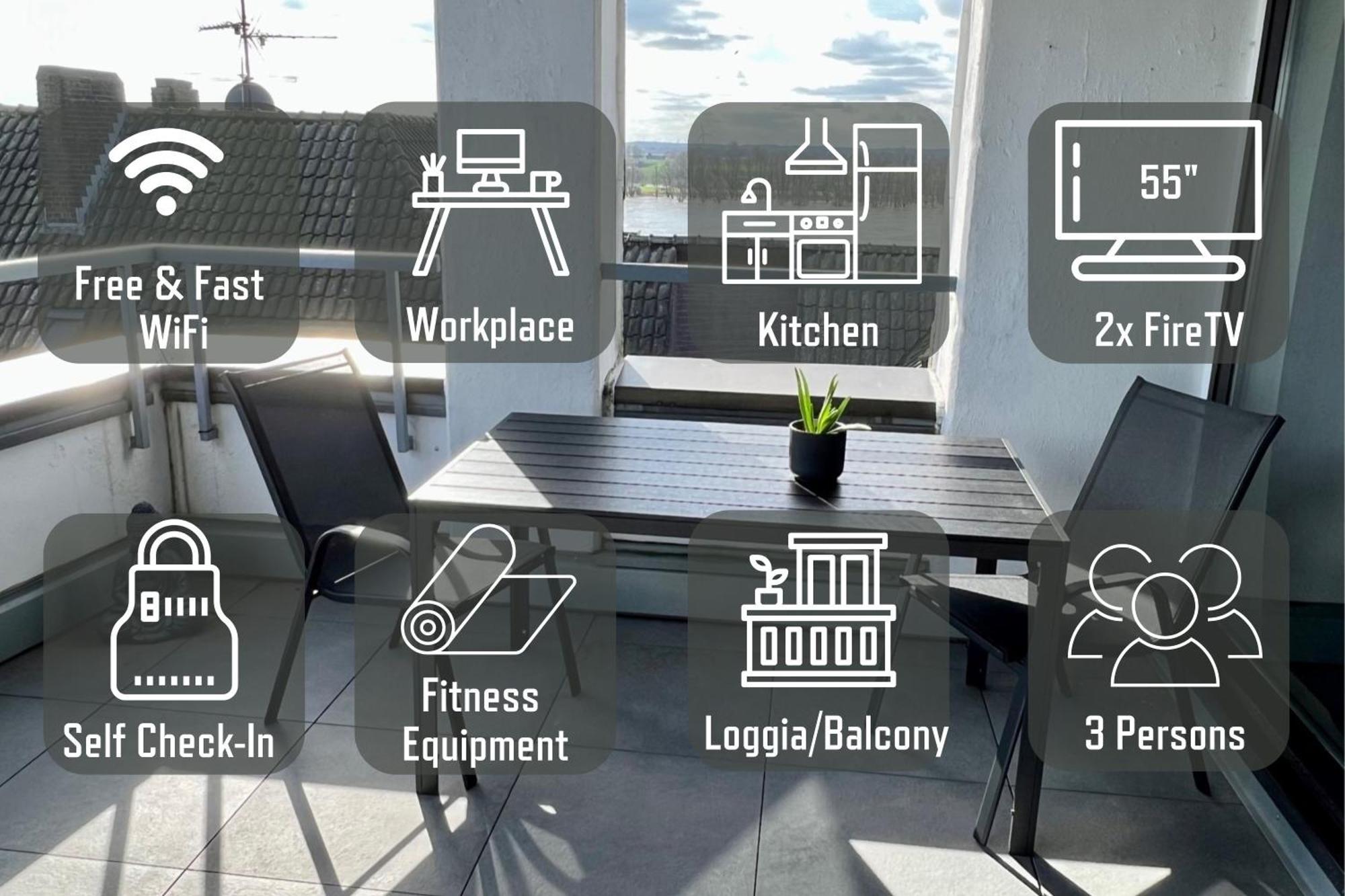 Piso Superior - Exklusives Apartment An Der Promenade Mit Rheinsicht & Loggia Emmerich Dış mekan fotoğraf